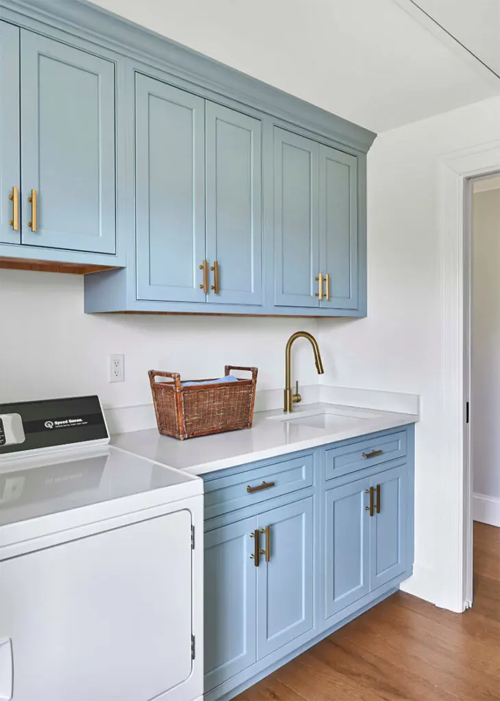 Custom cabinets in a laundry room