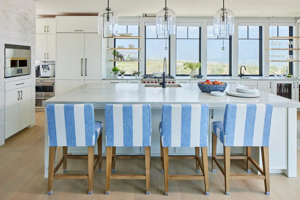 Kitchen with island and open concept design