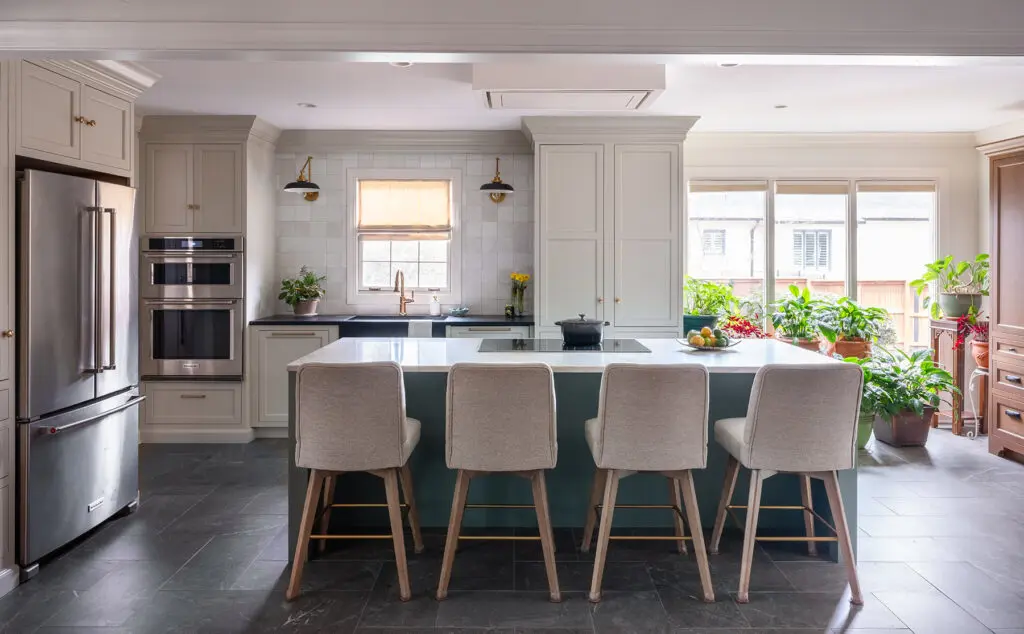 Custom kitchen with island seating