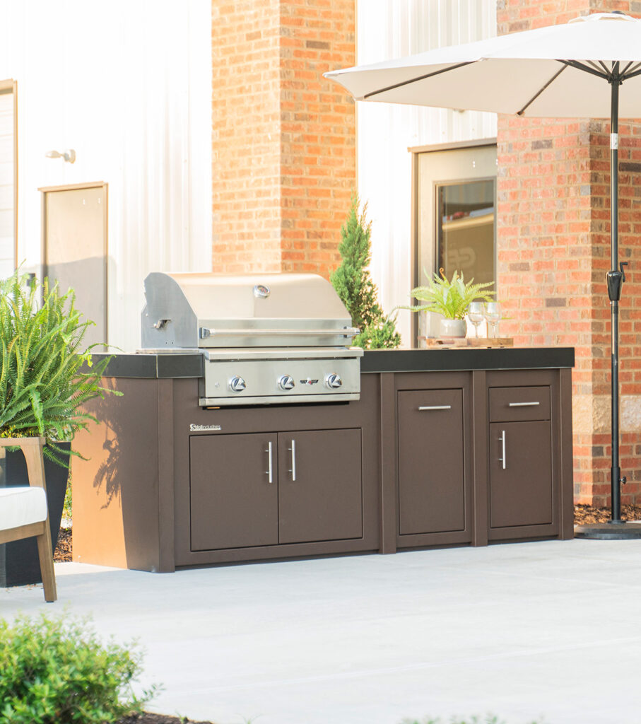 Grill with outdoor cabinetry