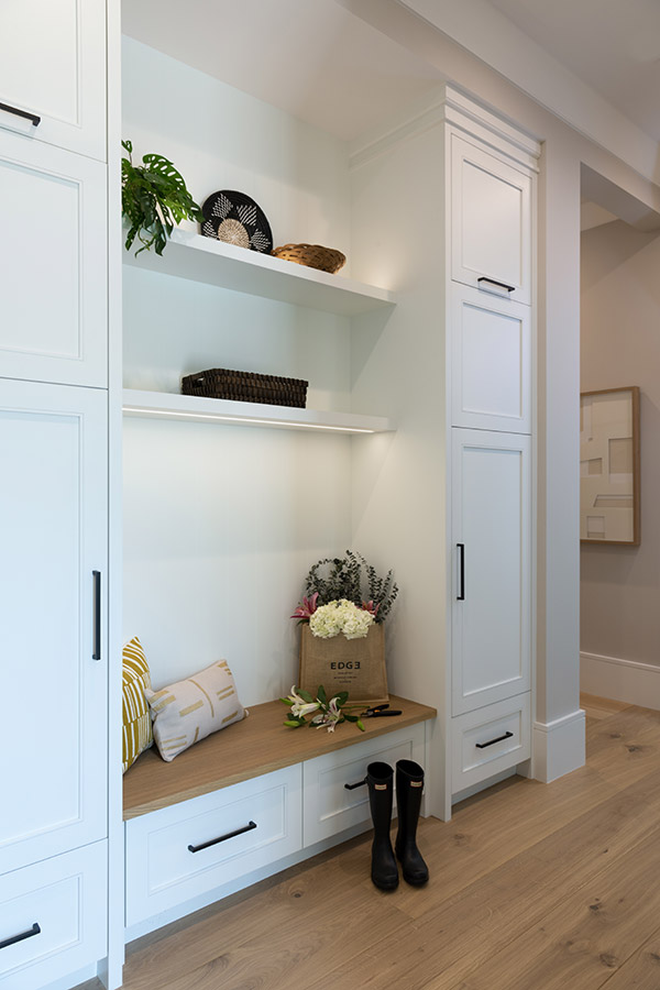 mudroom built-in cabinets and shelving