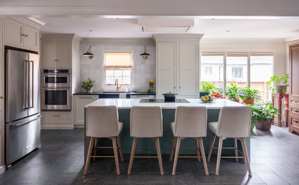 Custom kitchen with island seating